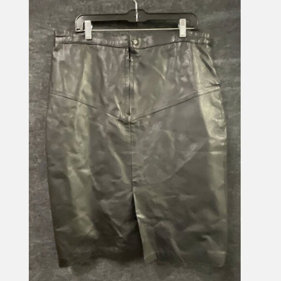 Vintage Real Leather Sequin Beaded Jacket Skirt Set Women XL Biker Western Disco - Picture 10 of 16